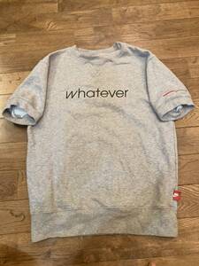 【希少】00s 銀タグ　NIKE 半袖スウェット whatever S/S サイズM メンズ　ナイキ　トレーナー グレー 