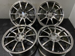 クロイツァー YOKOHAMA 社外ホイール 17インチ 4本 7.5J5HPCD100+50 軽量 プリウス レガシィ トヨタ86等　(VHS074)