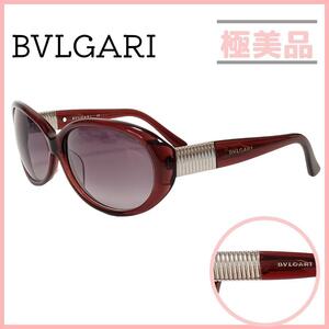 ブルガリ BVLGARI サングラス ブラウン ボルドー シルバー レディース サイドロゴ