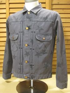 M2 ■988タグ付【Ron Herman ロンハーマン × Wrangler ラングラー】17ss スター柄 デニムジャケット グレー系 M