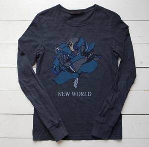 UNDERCOVER アンダーカバー NEW WORLD ローズ カットソー グレー 1 ロングスリーブTシャツ 日本製