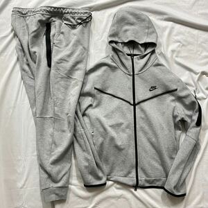 廃盤 NIKE TECH FLEECE テックフリース パーカー フーディー ジョガーパンツ イージー セットアップ グレー CU4490 4496 メンズ上下XXL