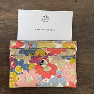 コーチ カードケース レザー 花柄COACH 未使用