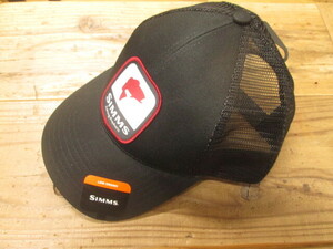 未使用 SIMMS シムス ブラック バス パッチ トラッカー キャップ Bass Patch Trucker CAP 