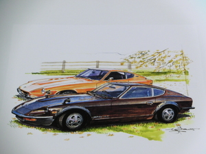 Bowイラスト-234/FairladyZ/240Z/日産フェアレディ240Ｚ/Nostalgic/S30/L24/１枚のみ -234-1997.12