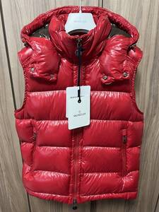 XLサイズ【未使用】MONCLER Bormes ダウンベスト　TG4　レッド　赤色　◆定価20万円◆