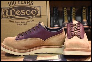 【9EE 箱付 美品】WESCO ウエスコ カスタムJHクラシックス LTT バーラップラフアウト パープル ジョンヘンリー 短靴 ブーツ HOPESMORE