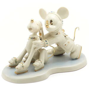 ディズニー　ミッキー＆プルート　LENOXフィギュア　スケート　『Mickey & Pluto Skaters』　LENOX社　生産終了品