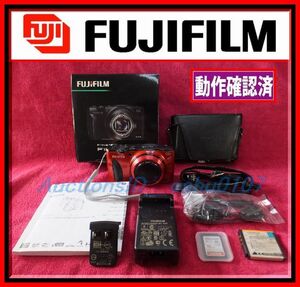 ★＜作動確認済・即決＞FUJIFILM 富士フイルムFinePix F1000EXR レッド＋SDカード・純正ケース★410Z