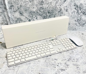 174//Apple A1243 A1296 3Vdc Mac用 純正 キーボード マウスセット 