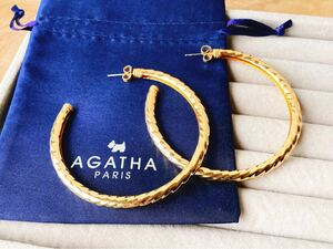 【AGATHA】アガタ　フープピアス　ゴールド　大