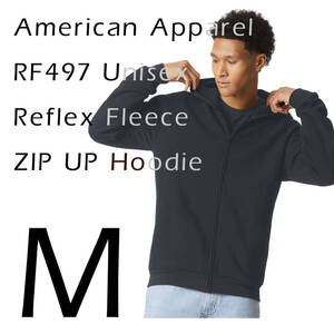 新商品　アメリカンアパレル　ブラック　M　スウェット　ジップパーカー　フーディ　ReFlex Fleece Full-Zip Hoodie AmericanApparel