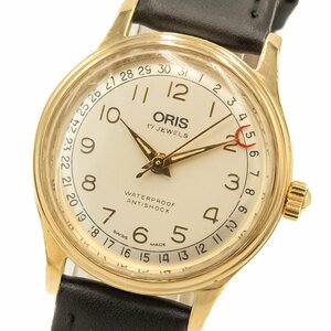 1円 稼働 箱/保証書付 ORIS オリス ポインターデイト 17石 302-7285B ANTISHOCK 手巻き 3針 シルバー文字盤 腕時計 ボーイズ 0416220240528