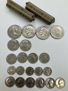 天A【N14】外国硬貨　リバティー　LIBETY コイン　　　エリザベス　ワシントン　スーザン　ジェファーソン　棒金　おまとめ　大量