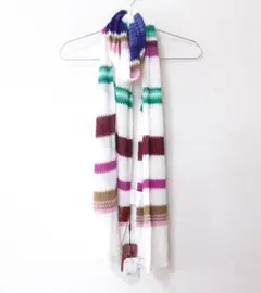 未使用 MISSONI ボーダー柄 ニット ストール