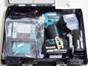 未使用 充電式インパクトドライバ TD173DRGX 純正 バッテリ2個 18V 6.0Ah マキタ makita TD173D BL1860B