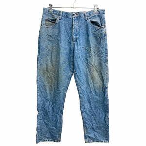 Wrangler デニムパンツ W38 ラングラー リラックス フィット ビッグサイズ ブルー メキシコ製 古着卸 アメリカ仕入 2309-481