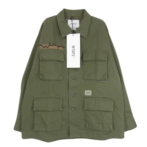 WTAPS ダブルタップス 21AW 212WVDT-SHM02 JUNGLE COTTON.TWILL ジャングル コットン ツイル ミリタリー ジャケット カーキ系 x01 【中古】