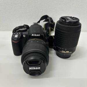 #4428 Nikon D3100 +18-55mm F3.5-5.6 + 55-200mm F4-5.6G ニコン デジタル一眼カメラ ダブルズームレンズ 動作未確認 