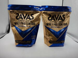 B0383 未開封品 健康食品 ザバス アドバンスト ホエイプロテイン 900g×2袋 バニラ風味 SAVAS ADVANCED WHEY PLOTEIN 100