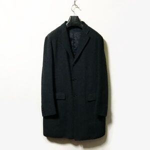 #COMME CA DU MODE MEN｜コムサ ストレッチ入りメルトンウールチェスターコート ダークグレーカラー sizeL程度