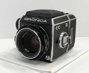 ZENZA BRONICA EC ゼンザブロニカ 中判カメラ フィルムカメラ NIKON NIKKOR-P 1:2.8 f=75 レンズ付き