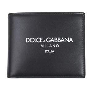 ドルチェ＆ガッバーナ 財布 メンズ DOLCE＆GABBANA 二つ折り財布 ロゴ レザー ブラック BP3102 AN244 HNII7