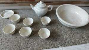 茶器セット 中国茶器 白磁 煎茶道具 急須 茶器 白磁 古い
