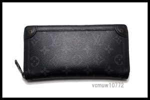 RFIDタグ近年希少美中古■LOUIS VUITTON モノグラムエクリプス トランクジッピーウォレット レザー 長財布 ルイヴィトン■0829mx25566