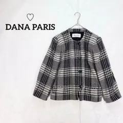 DANA PARIS／ダナパリ 11サイズ 白黒 ノーカラージャケット アウター