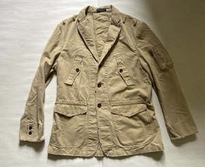 ラルフローレン Lサイズ ベージュ RRL サファリ vintage デッドストック ハンティングジャケット rugby ポロカントリー MA1 ビンテージ