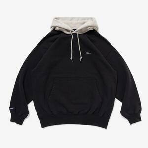 希少★新品本物【黒★3】★CACHALOT SWAP HOODY カチャロット スワップ 切替え フーディ 正規品 ディセンダント 入手困難 DESCENDANT 23AW