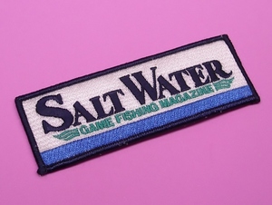 ソルト ウォーター SALT WATER 誌 ゲーム フィッシング マガジン ワッペン 125×44mm パッチ