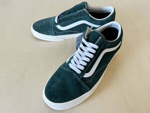 【特価】29cm 緑 バンズ オールドスクール VANS OLD SKOOL [ PIG SUEDE ] JUNGLE GREEN US11/29cm VN0A5JMI94T 撥水