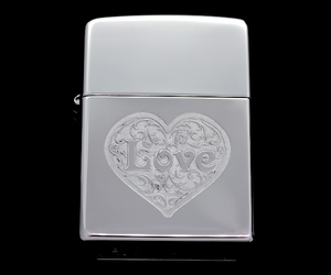 【未使用展示品】ZIPPO ライター HART LOVE ハートデザイン シルバー 250DL-LOVE ①