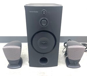 ★harman kardon ハーマンカードン 2.1ch PC用スピーカー HK395 HIPS-HB×2 サブウーハー 周辺機器 現状品 動作未確認