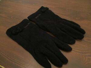 YUKI TORII 黒　ウール手袋（USED）102915
