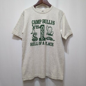 【送料370円】ウエアハウス WAREHOUSE プリントTシャツ メンズ 36 S相当 半袖 厚手 グレー 霜降り