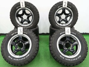 4本 MID RMP RACING 16インチ 5.5J +20 139.7 ラジアル BF Goodrich ALL-Terrain 2021年 215/70R16 ジムニー リフトアップ ホワイトレター