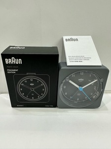 278-HK98) 中古 美品 BRAUN×FRAGMENT Alarm clock ブラウン フラグメント 藤原ヒロシ アラームクロック 置き時計 時計 BC02XBFU ブラック