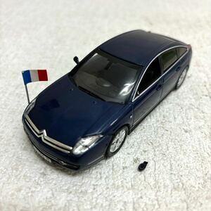 1119Q6 NOREV ノレブ ミニカー CITROEN C6 シトロエン 1/43 19 QGS 75 ブルー 青 フランス国旗 フランス大統領専用車 ノルブ