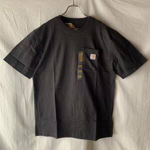 未使用 US規格 Carhartt カーハート ポケT ワンポイント Tシャツ BLK 黒 ブラック M 検 ヴィンテージ OLD 100%COTTON コットン １