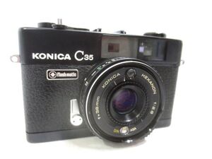 ■良品 ブラック ジャーニーコニカ KONICA C35 Flash コンパクト カメラ/コニカ HEXANON F2.8 38mm レンズ