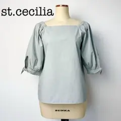 【極美品】セントセシリア　st.cecilia スクエア開きリボンブラウス