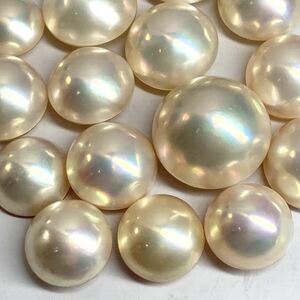 ［マベパール17点おまとめ30g］J 150ct ルース 裸石 宝石 ジュエリー jewelry Pearl マベ貝 半円真珠 ①