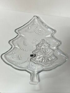 長期保管品 SOGA GLASS クリスマスツリー 大皿 小皿 セット 曽我グラス ASAHI ☆ちょこオク☆雑貨80