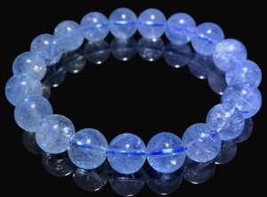 [EasternStar] 海外発送 アイス アクアマリン Aquamarine 透明感抜群 特選 天使の石 藍玉 玉サイズ8mm 腕回り約16cm