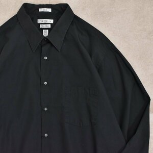 メンズ XL～相当 90s～ VAN HEUSEN ヴァン・ヒューゼン ブラック ドレスシャツ 長袖 ヴィンテージ ワイシャツ 9