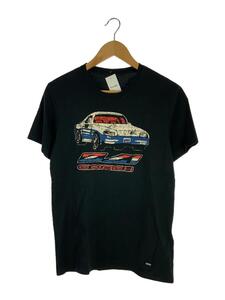 COACH◆VINTAGE CAR T-SHIRT/XS/コットン/BLK/プリント