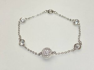 良好★【A②中古】SWAROVSKI/スワロフスキー/ブレスレット/シルバーカラー/最大腕回り約17㎝